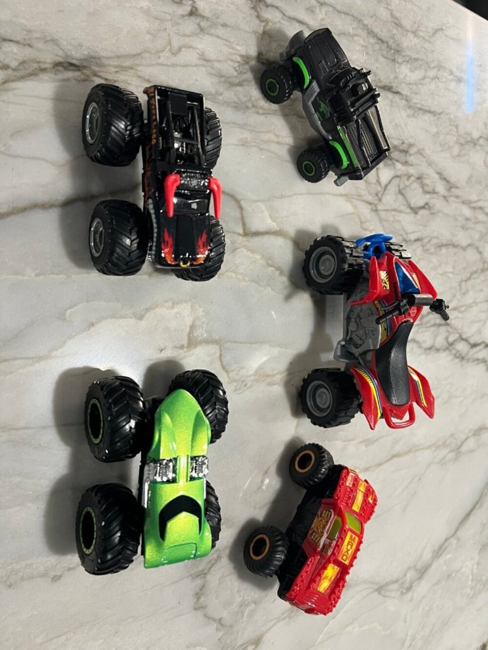 HOT WHEELS MONSTER JAM truck, 4wheeler Lot of 5 - EL TORO LOCO (BLACK) MONSTER